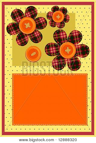 Photo frame with floral background