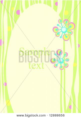 Photo frame with floral background