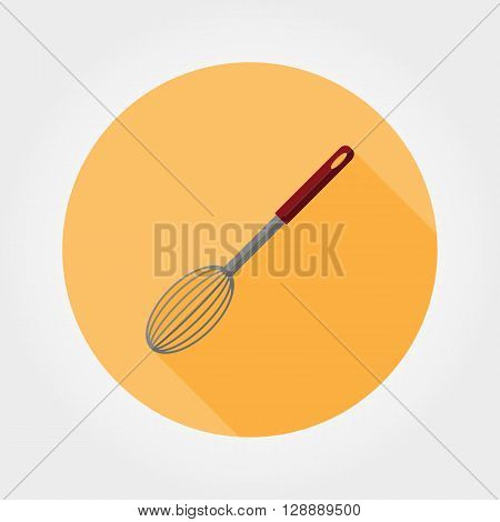 Corolla. Icon for web and mobile application. Vector illustration of a button with a long shadow. Flat design style.
