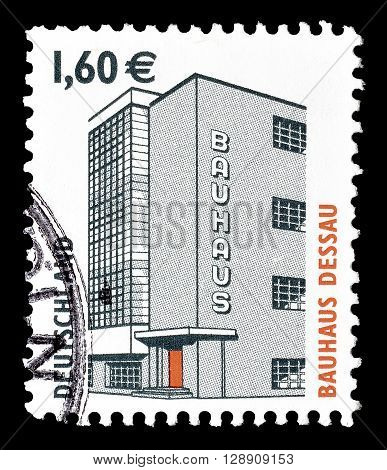 GERMANY - CIRCA 2004 : Cancelled postage stamp printed by Germany, that shows Bauhaus Dessau.