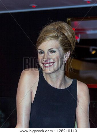 LONDON UK - JUNE 7 2015: Julia Roberts at Madame Tussaud's wax museum in London