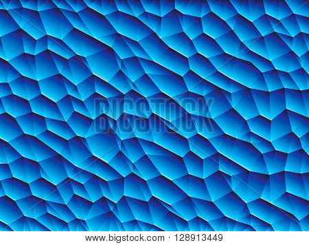 Vector abstract low poly blue wave background