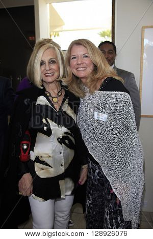 PALM SPRINGS - APR 27: Helene Galen, Meg Thomas at a cultivation event for The Actors Fund at a private residence on April 27, 2016 in Palm Springs, California