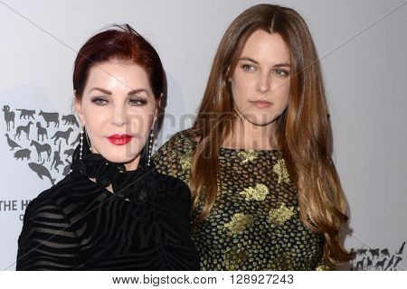 LOS ANGELES - MAY 7:  Priscilla Presley, Riley Keough at the Humane Society Of The United States LA Gala at the Paramount Studios on May 7, 2016 in Los Angeles, CA