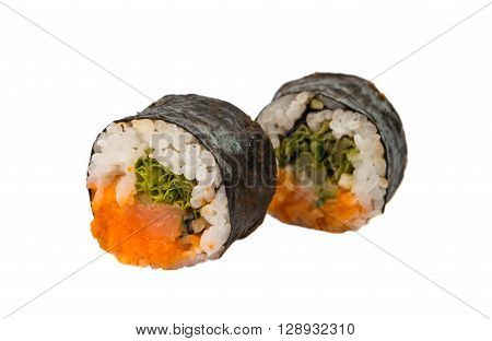 sushi isolated on white background, nobody, prawns,