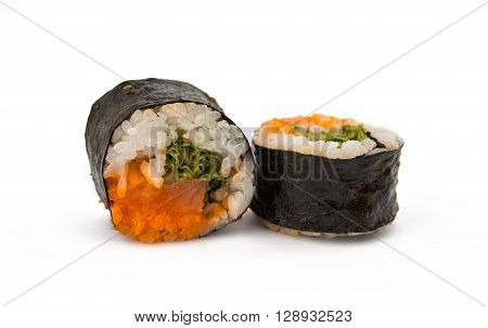 sushi isolated on white background grouper, isolated