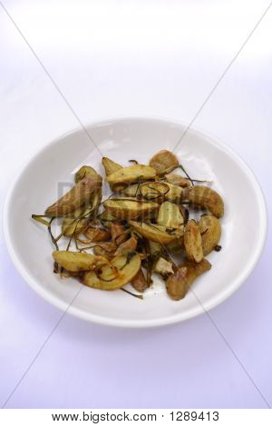 Fingerling assado batatas