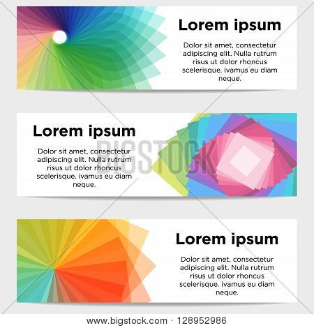 Business banners for web applications sales marketing promotions. Performed in a modrn graphic style with the shadow in a back. Vector illustration. Very easy to edit.