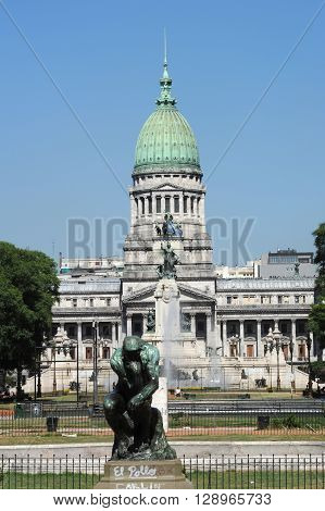 Buenos Aires, Argentina - 14 January 2011: Government palace on Congresso square at Buenos Aires, Argentina