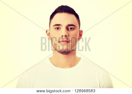 Portrait of young handsome man