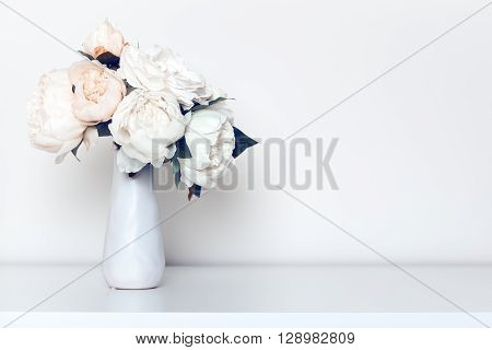 Bleached Peonies In Vase
