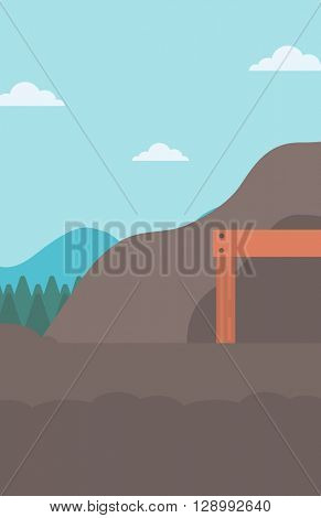 Background of entrance to the mining tunnel.