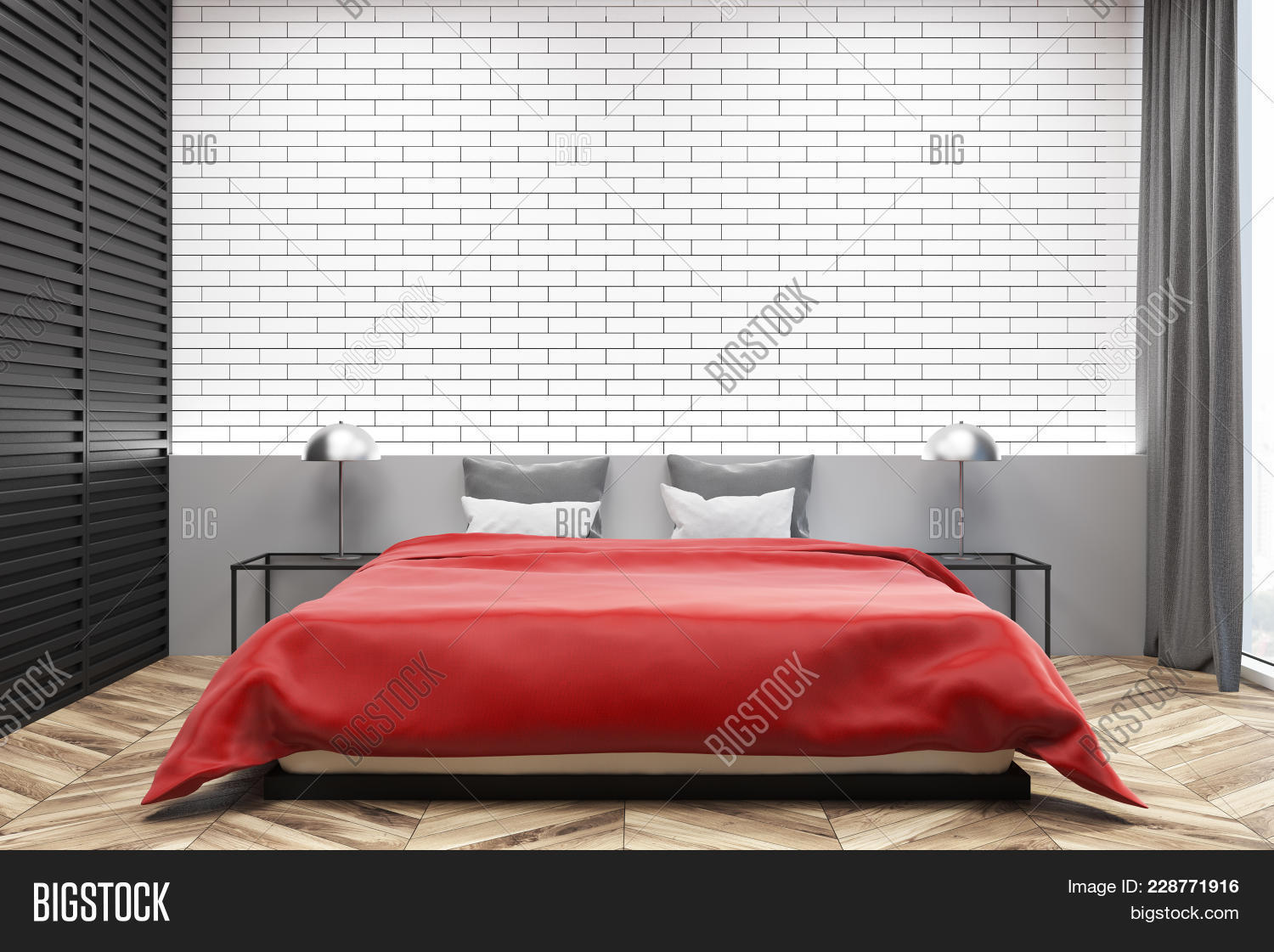 White Brick Bedroom Image Photo Free Trial Stock White Brick Bedroom Image Photo Free
