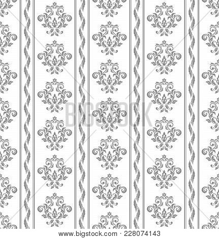 Floral Pattern. Wallpaper Baroque, Damask. Seamless Vector Background. Graphic Modern Pattern.