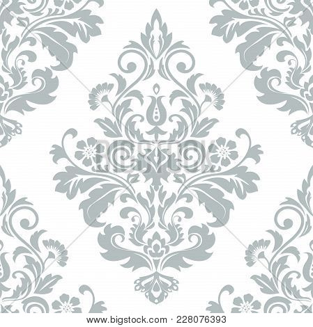 Floral Pattern. Wallpaper Baroque, Damask. Seamless Vector Background. Graphic Modern Pattern.