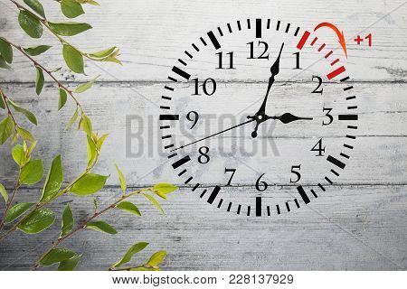 Daylight Saving Time. Change Clock To Summer Time.