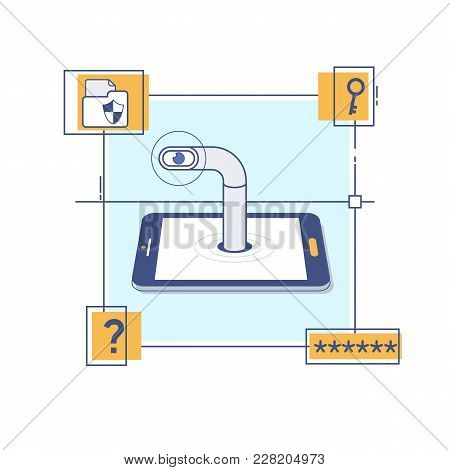 Spying Data From Smartphone, Tracking Mobile Users. Hacker Stealing Password Data - Email Viruses, B