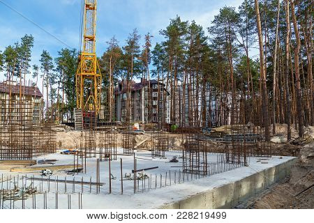 Design Of Reinforcement Cage Of Reinforcement For Concrete Frame House, Brick House, Formwork For Co