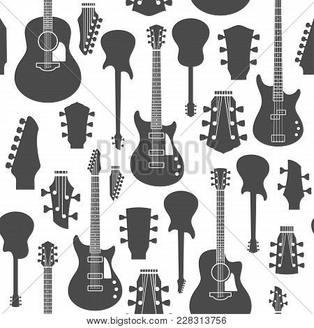 Vector Guitars Seamless Pattern Or Background