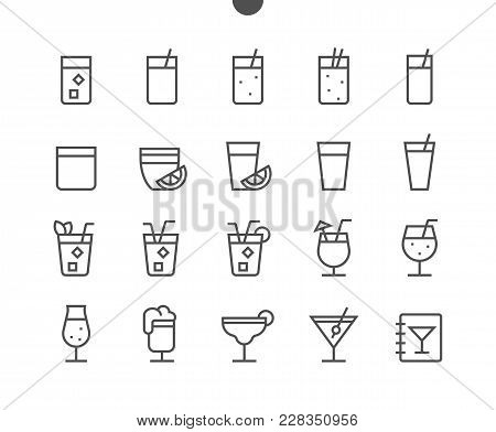 Drinks Food Ui Pixel Perfect Well-crafted Vector Thin Line Icons 48x48 Ready For 24x24 Grid For Web 