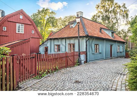 Gathenhielmska Cultural Reserve - Small Area Of Old Wooden Buildings Preserved Since The 1720s. It S
