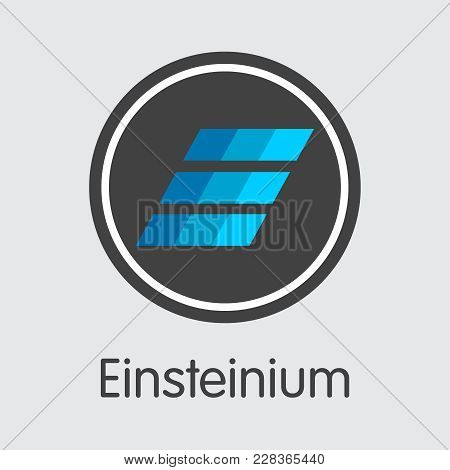 Einsteinium: Blockchain Symbol. Blockchain, Block Distribution Emc2 Transaction Icon