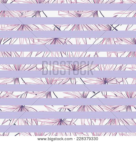 Vector Tropical Seamless Pattern With Hibiscus Flowers And Leaves