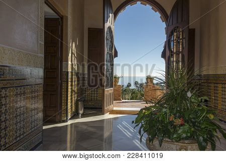 Torremolinos, Spain- January 22,2018: Architecture, Monument Building, House, Casa De Los Navajas,ne
