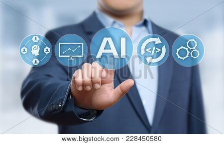 Artificial Intelligence Machine Learning Business Internet Technology Concept.