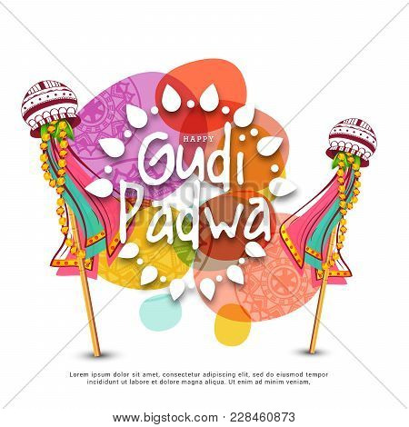 Banner Or Poster Of Occasion Gudi Padwa Celebration (lunar New Year) Background.