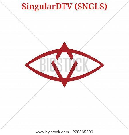 Vector Singulardtv (sngls) Digital Cryptocurrency Logo. Singulardtv (sngls) Icon. Vector Illustratio
