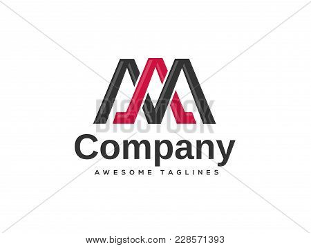 Creative Letter Am Logo Design Template Elements. Simple Letter Am Letter Logo,business Corporate Le