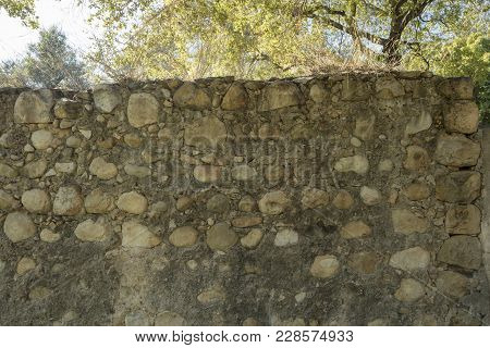 Eroded Sandstone Wall Exposed To The Elements