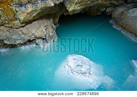 Italy, Santa Cesarea , The Cave Of The Thermal Bath