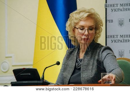 Kiev, Kiev / Ukraine - November 10 2014: Minister Of Social Policy Of Ukraine Lyudmyla Denisova