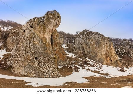 Geological Reservation Cheile Dobrogei Located In Constanta County Romania