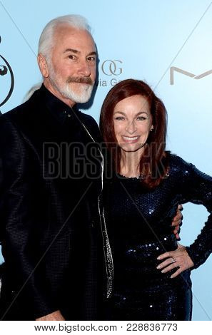 LOS ANGELES - FEB 24:  Rick Baker, Silvia Abascal at the 2018 Make-Up Artists and Hair Stylists Awards at the Novo Theater on February 24, 2018 in Los Angeles, CA