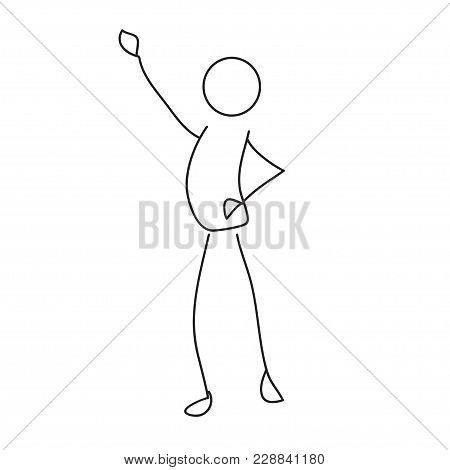 Stick Man, Stick Person, Stick Young Boy.