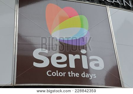 Kanazawa Japan - February 18, 2018: Seria Japanese 100 Yen Shop Company Logo. Seria Is One Of The Bi