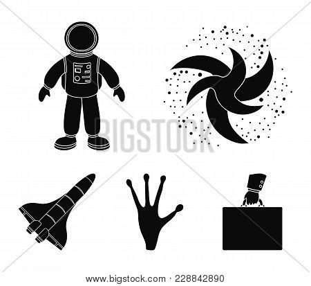 The Alien's Hand, The Space Shuttle Ship Space Shuttle, The Astronaut In The Spacesuit, The Black Ho