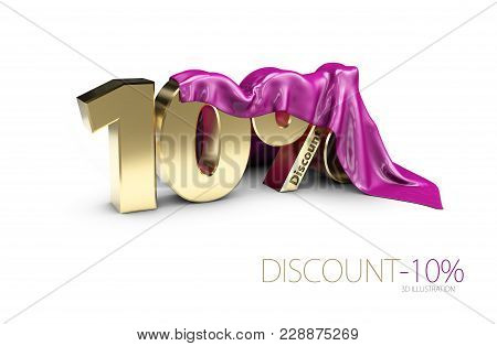 Percentage Discount Sign Under Cloth, Percentage Discount Sign, Percentage Discount Sign, 3dillustra