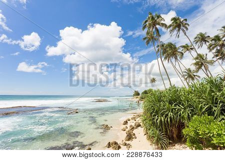 Koggala Beach, Sri Lanka, Asia - Feeling Free While Relaxing At The Beatiful Landscape Of Koggala Be