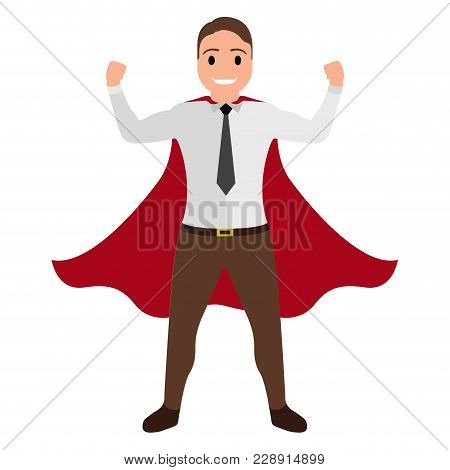 Isolated Superdad Cartoon Character. Vector Illustration Design