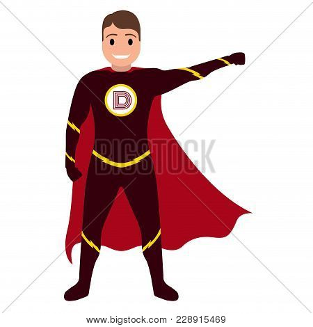 Isolated Superdad Cartoon Character. Vector Illustration Design