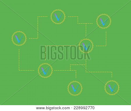 Vechain Cryptocurrency Blockchain Networking Concept Background Vector Illustration