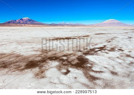 Ollague Stratovolcano In The Andes, On The Border Between Bolivia And Chile.