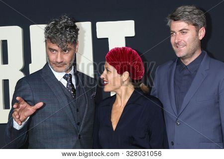 LOS ANGELES - OCT 15:  Taika Waititi, Chelsea Winstanley, Carthew Neal at the 