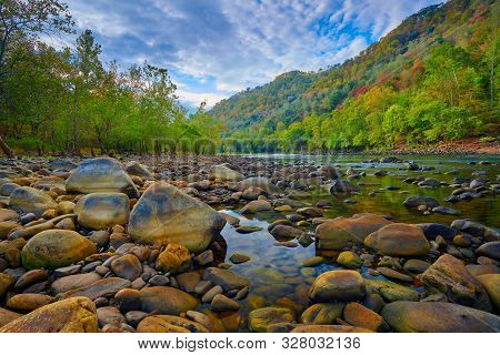 Large Boulders Along The New River, Wv.