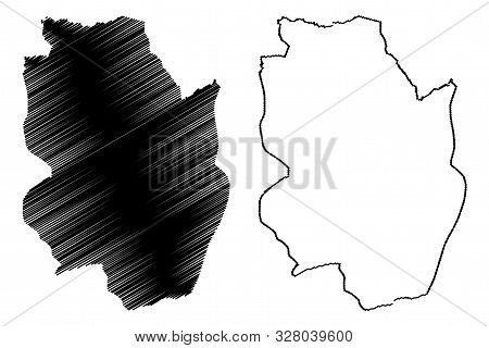Morazan Department (republic Of El Salvador, Departments Of El Salvador) Map Vector Illustration, Sc