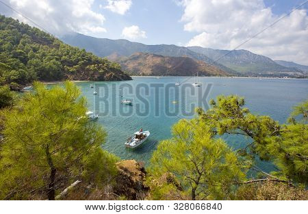 Adrasan, Kemer / Antalya, October 4, 2019, Seaside View From Adrasan Beach Along The Mediterranean C